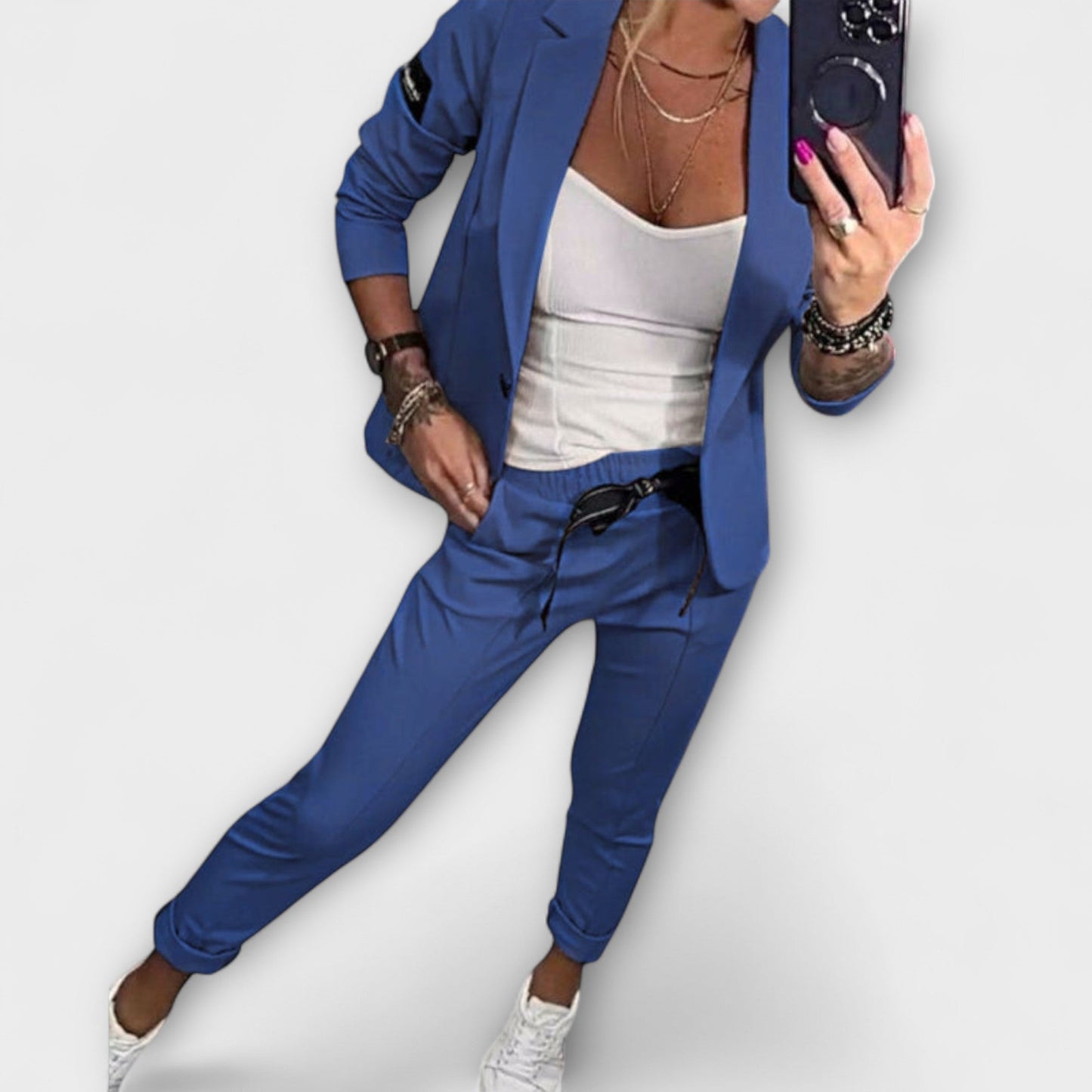 Vionne | Elegant Set Of Top, Jacket, And Pants
