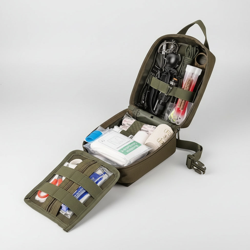 Compact Survival Backpack Outdoor First Aid Gear Tools