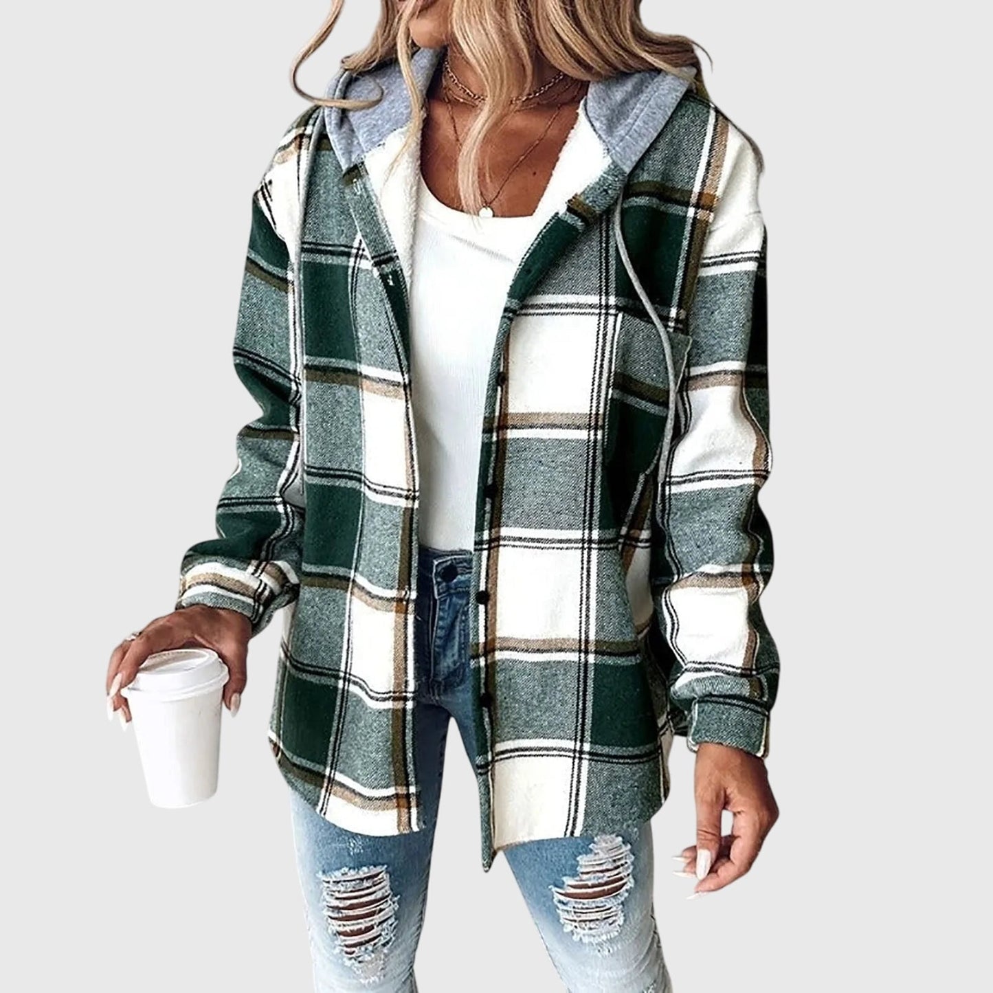 Martina | Women's Mesh Button Placket Jacket