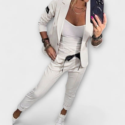 Vionne | Elegant Set Of Top, Jacket, And Pants
