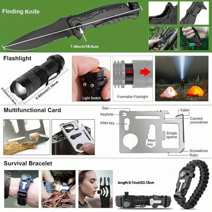 Compact Survival Backpack Outdoor First Aid Gear Tools