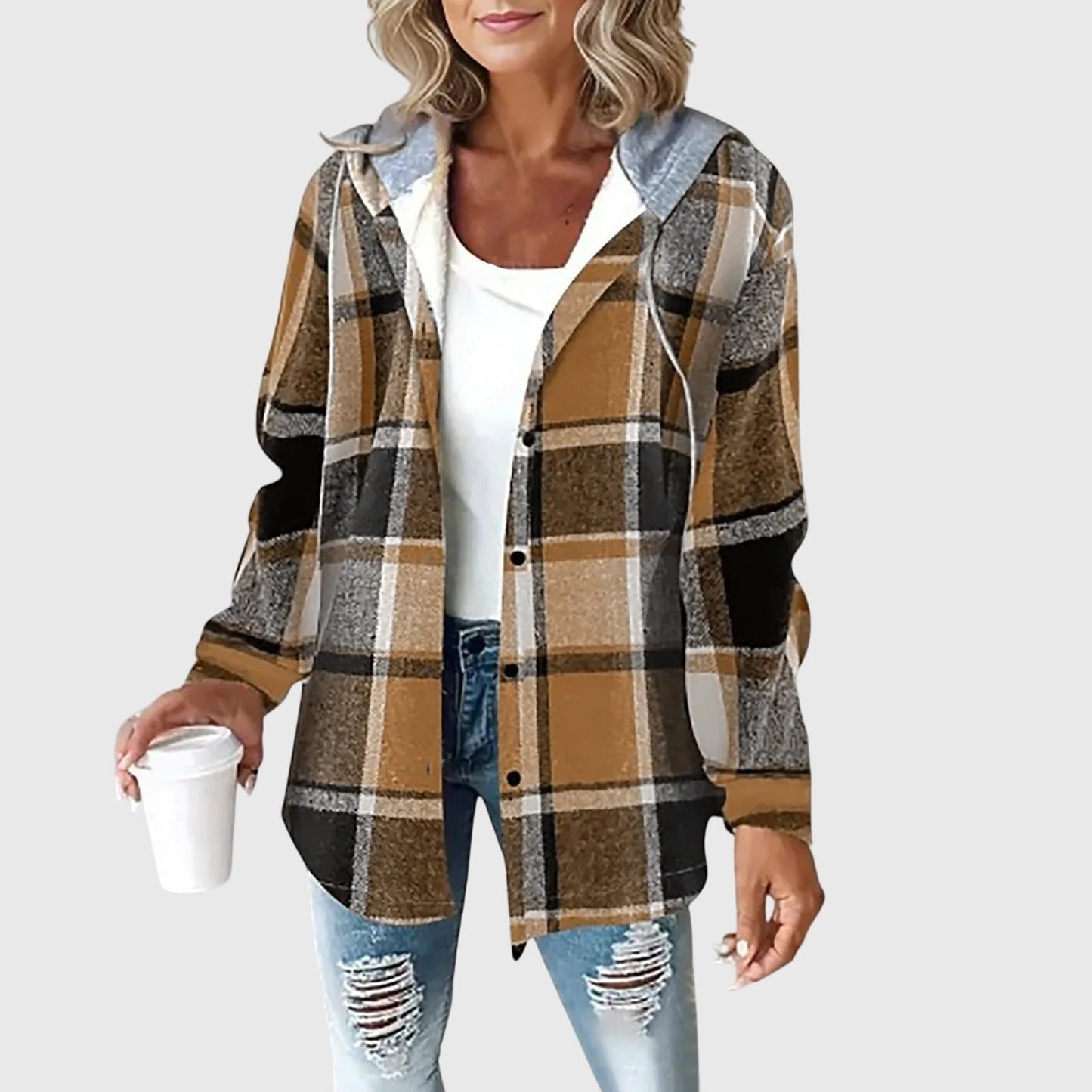 Martina | Women's Mesh Button Placket Jacket