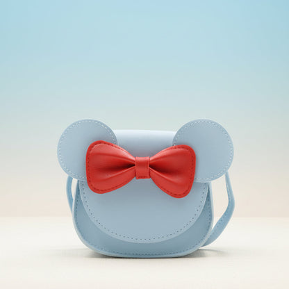 Girls Purse Cute Mouse Crossbody Bag Bow PU Mini Handbag