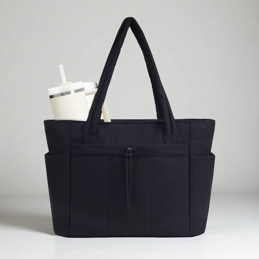 Womens Tote Bag Quilted Puffer Laptop Sleeve Travel Organizer