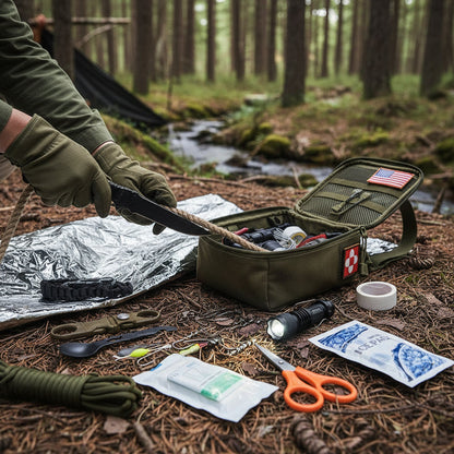 Compact Survival Backpack Outdoor First Aid Gear Tools