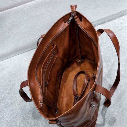 Womens Zippered Tote Bag Handbag Large